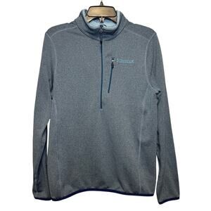 Marmot Men’s Boulder 1/2-zip waffle fleece pullover in gray blue. Size S‎